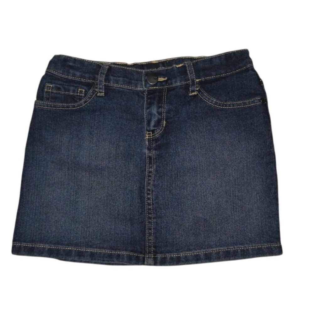 CHILDERN'S PLACE, JEAN SKIRT, COLOR: BLUE, SIZE: 6X/7